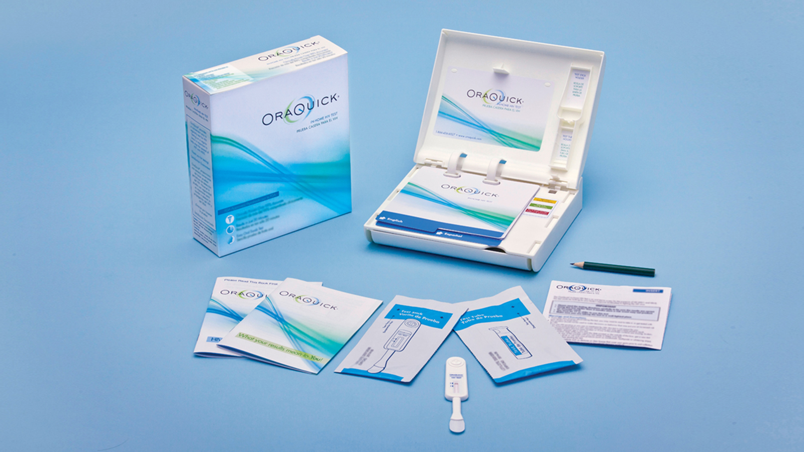 The OraQuick HIV at Home testing Kit.